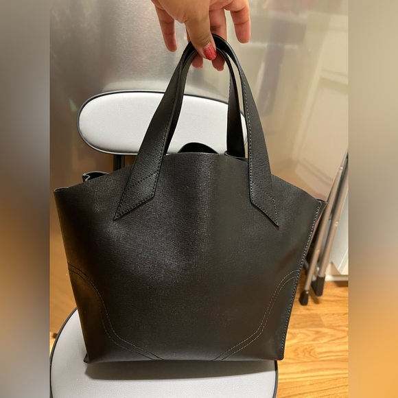 FURLA Black Saffiano Leather Small Tote Bag - Picture 4 of 15